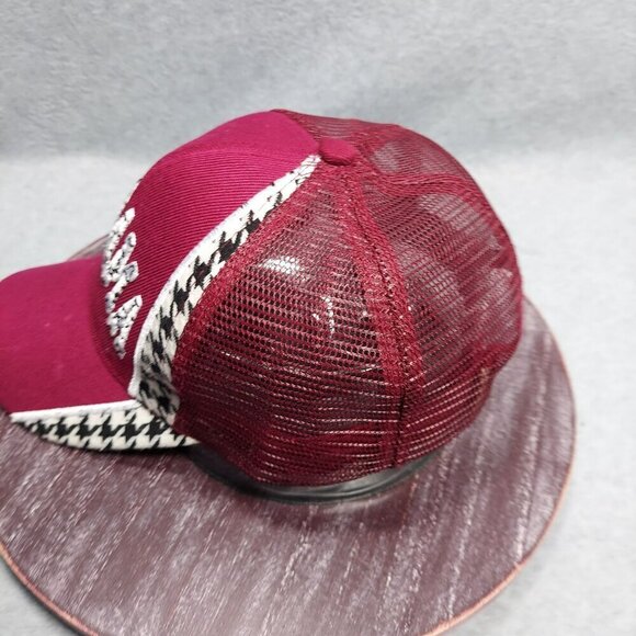 Alabama Embroidered Trucker Hat Red Mesh Snapback Cap Roll Tide  Houndtooth - Picture 3 of 11